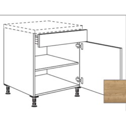 Kuchyňská skříňka spodní Naturel Sente24 s dvířky 60 cm dub sierra 405.US60.R