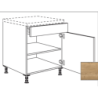 Kuchyňská skříňka spodní Naturel Sente24 s dvířky 60 cm dub sierra 405.US60.R