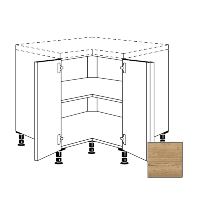 Kuchyňská skříňka spodní Naturel Sente24 rohová 90 cm dub sierra 405.UDTE90.L