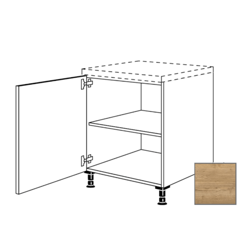 Kuchyňská skříňka spodní Naturel Sente24 s dvířky 60 cm dub sierra 405.UD60.L