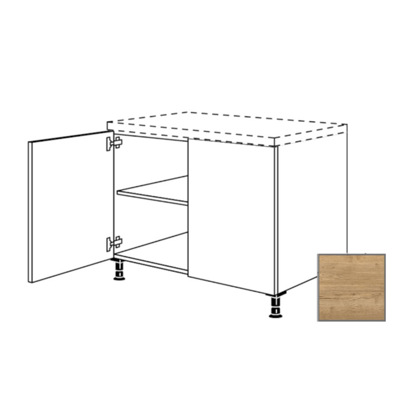 Kuchyňská skříňka spodní Naturel Sente24 s dvířky 90 cm dub sierra 405.UD90