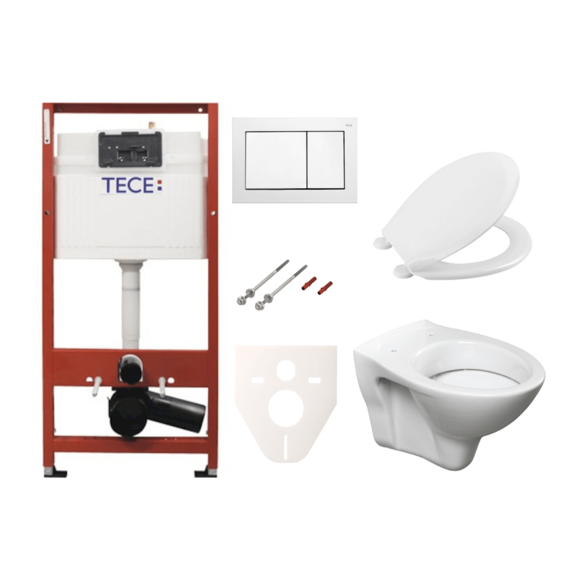 Cenově zvýhodněný závěsný WC set TECE do lehkých stěn / předstěnová montáž+ WC S-Line S-line Pro SIKOTSR0