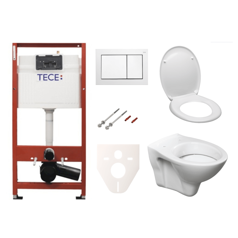Cenově zvýhodněný závěsný WC set TECE do lehkých stěn / předstěnová montáž+ WC S-Line S-line Pro SIKOTSD0