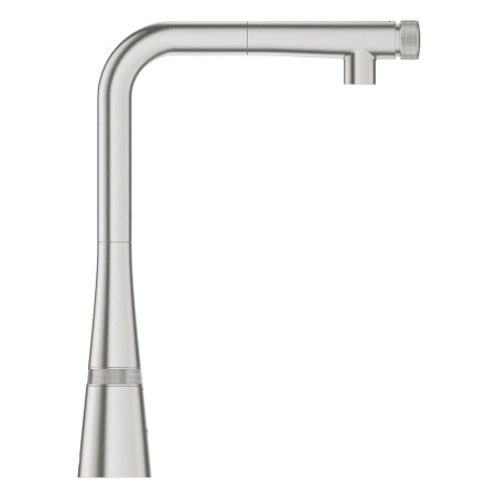 Dřezová baterie GROHE Zedra SmartControl s otočným raménkem supersteel 31593DC2