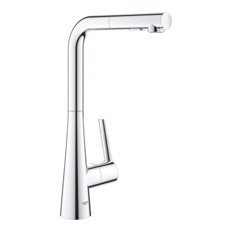 Dřezová baterie GROHE Zedra s vytahovací sprškou, 2 proudy chrom 32553002