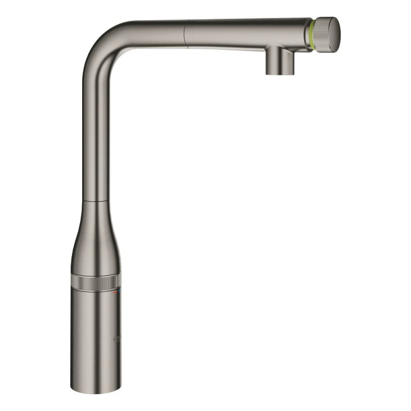 Dřezová baterie GROHE Essence SmartControl s otočným raménkem kartáčovaný Hard Graphite 31615AL0