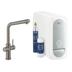 Dřezová baterie GROHE Blue Home s filtrem kartáčovaný Hard Graphite 31454AL1