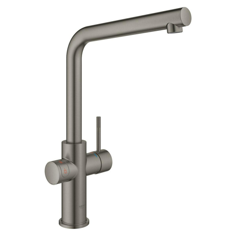 Dřezová baterie GROHE Red Duo kartáčovaný Hard Graphite 30327AL1