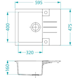 Dřez Alveus Rock 30 pebble 4213002