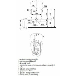Pisoár závěsný Jika Golem zadní odpad H8430700000001