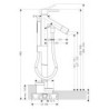 Vanová baterie Hansgrohe Axor Starck bez podomítkového tělesa chrom 10456000