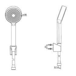 Sprchová hlavice s hadicí Hansa Basicjet chrom 44680113