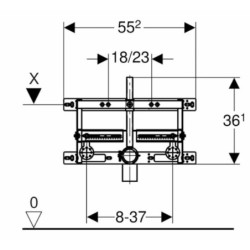Modul pro zazdění k bidetu Geberit Kombifix 457.530.00.1