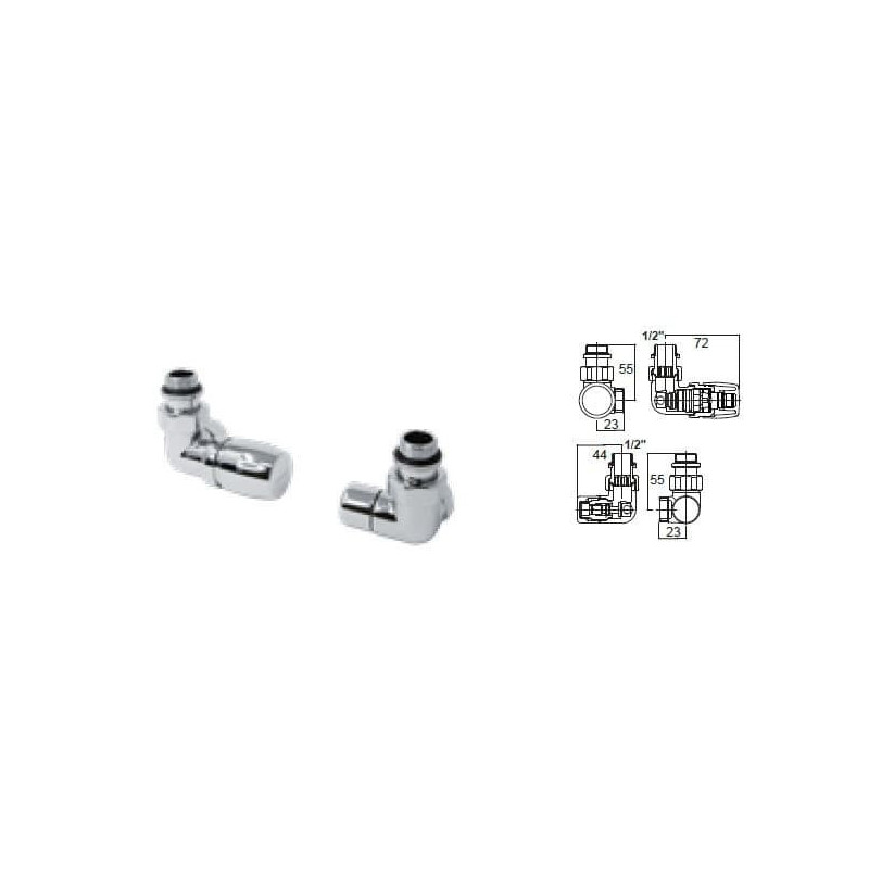 Ventil Kristal rohový termostatický CR