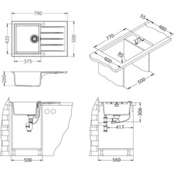 Dřez Alveus CADIT 20 / 22 písek 1132023