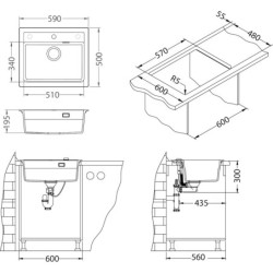 Dřez Alveus ATROX 30 / 22 písek 1131993