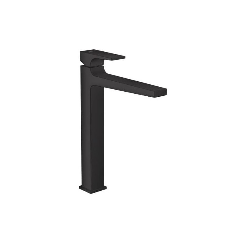 Vysoká umyvadlová baterie Hansgrohe Metropol s clic-clacem matná černá 32512670