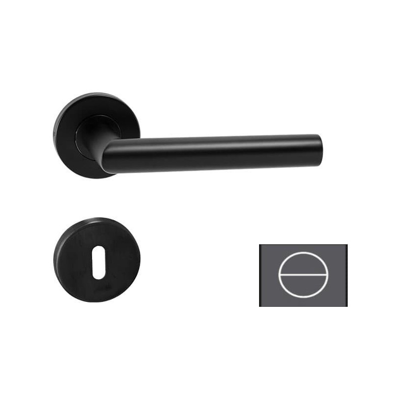 Klika Naturel Favorit-R, černá, WC knoflík FAVORITREBWC