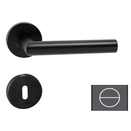 Klika Naturel Favorit-R, černá, WC knoflík FAVORITREBWC