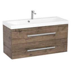 Koupelnová skříňka s umyvadlem SAT Cube Way 100x40 cm dub wellington CUBE2100ZDW