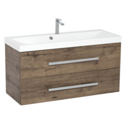 Koupelnová skříňka s umyvadlem SAT Cube Way 100x40 cm dub wellington CUBE2100ZDW