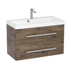 Koupelnová skříňka s umyvadlem SAT Cube Way 80x40 cm dub wellington CUBE280ZDW