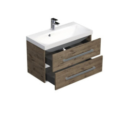 Koupelnová skříňka s umyvadlem SAT Cube Way 80x40 cm dub wellington CUBE280ZDW