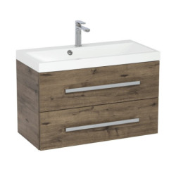Koupelnová skříňka s umyvadlem SAT Cube Way 80x40 cm dub wellington CUBE280ZDW
