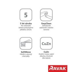 Bidetová baterie Ravak 10° Free TD F055.00 s výpustí chrom
