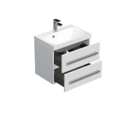 Koupelnová skříňka s umyvadlem SAT Cube Way 60x40 cm bílá lesk CUBE260ZBL