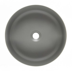 Umyvadlo na desku SAT Infinitio 39x39 cm šedá mat bez otvoru pro baterii SATINF3939LGRM