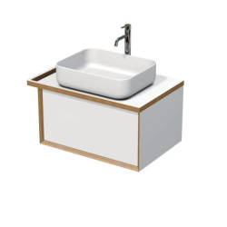 Koupelnová skříňka pod umyvadlo s držákem ručníku Naturel Oxo Multi 78x39x50 cm bílá mat OXOMULTI70KDLP