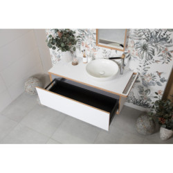 Koupelnová skříňka pod umyvadlo s držákem ručníku Naturel Oxo Multi 78x39x50 cm bílá mat OXOMULTI70KDLP