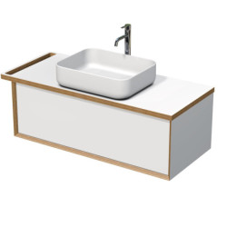 Koupelnová skříňka pod umyvadlo s držákem ručníku Naturel Oxo Multi 118x39x50 cm bílá mat OXOMULTI110KDLP