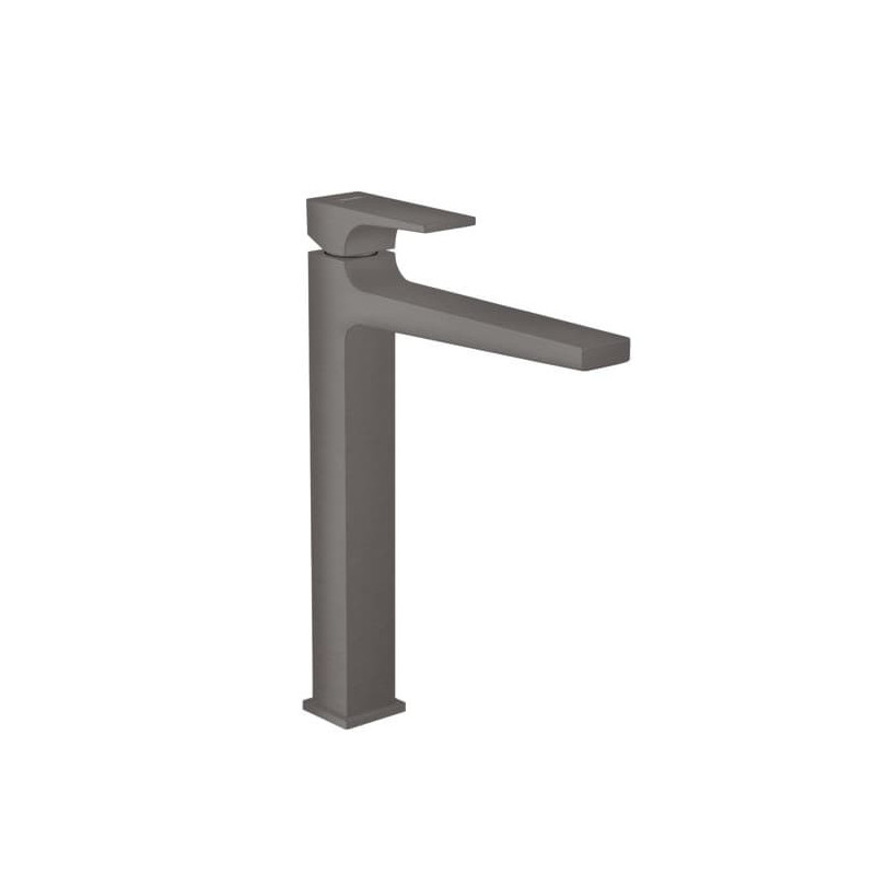Vysoká umyvadlová baterie Hansgrohe Metropol s výpustí kartáčovaný černý chrom 32512340