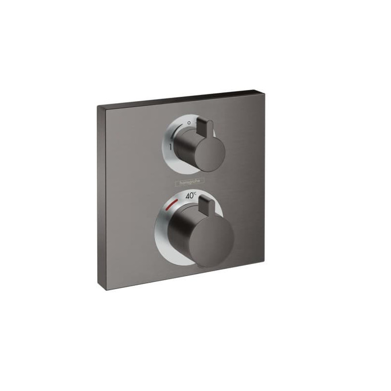 Sprchová a vanová baterie Hansgrohe Ecostat Square bez podomítkového tělesa kartáčovaný černý chrom 15714340