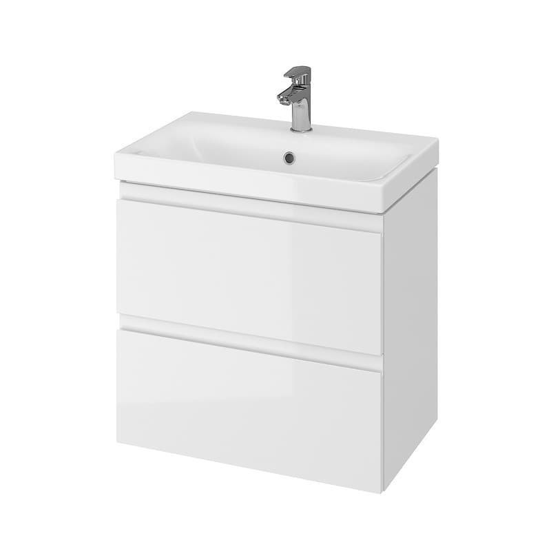 Koupelnová skříňka s umyvadlem Cersanit MODUO 59,5x62x37,5 cm bílá lesk S801-227-DSM