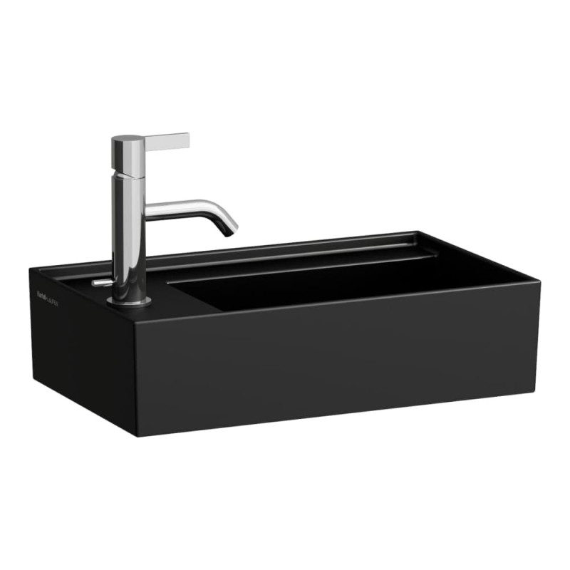 Umývátko Laufen Kartell By Laufen 46x28 cm černá mat otvor pro baterii, bez přepadu H8153357161111