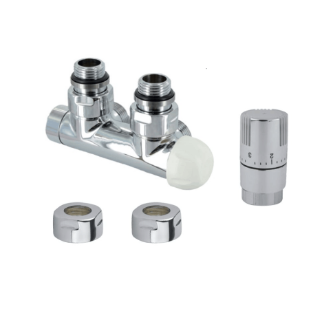 Termostatická sada ISAN rohová středová pravá nerez O39NWCR123