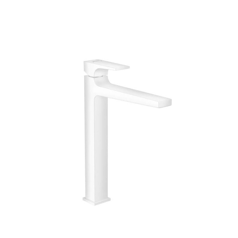 Vysoká umyvadlová baterie Hansgrohe Metropol s výpustí matná bílá 32512700