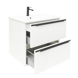 Koupelnová skříňka s umyvadlem Naturel Nobia 60x60x46 cm bílá lesk NOBIA60ZBL