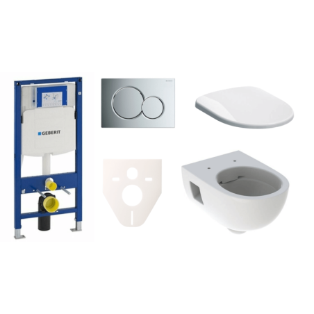Cenově zvýhodněný závěsný WC set Geberit do lehkých stěn / předstěnová montáž+ WC Geberit Selnova SIKOGES3S2