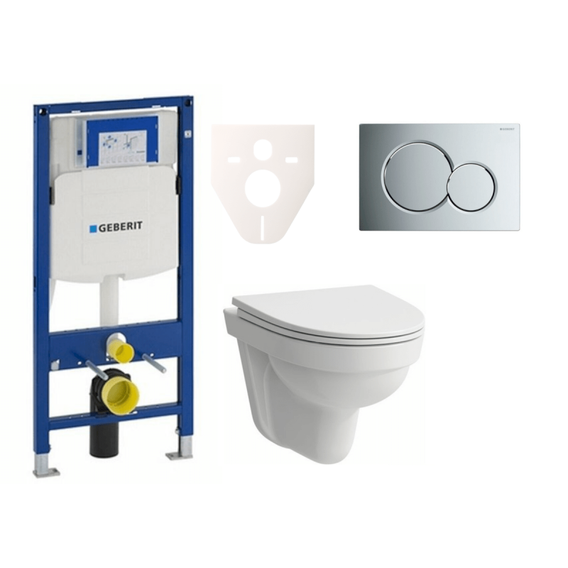 Cenově zvýhodněný závěsný WC set Geberit do lehkých stěn / předstěnová montáž+ WC Laufen Laufen Pro Nordic SIKOGES3H2
