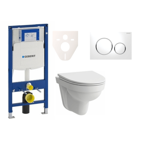 Cenově zvýhodněný závěsný WC set Geberit do lehkých stěn / předstěnová montáž+ WC Laufen Laufen Pro Nordic SIKOGES3H4
