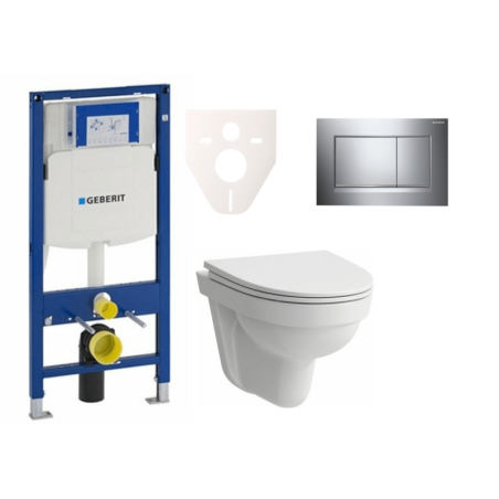 Cenově zvýhodněný závěsný WC set Geberit do lehkých stěn / předstěnová montáž+ WC Laufen Laufen Pro Nordic SIKOGES3H6