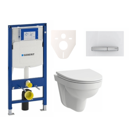 Cenově zvýhodněný závěsný WC set Geberit do lehkých stěn / předstěnová montáž+ WC Laufen Laufen Pro Nordic SIKOGES3H8