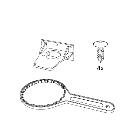 SAT náhradní klíč, držák a šrouby k filtru