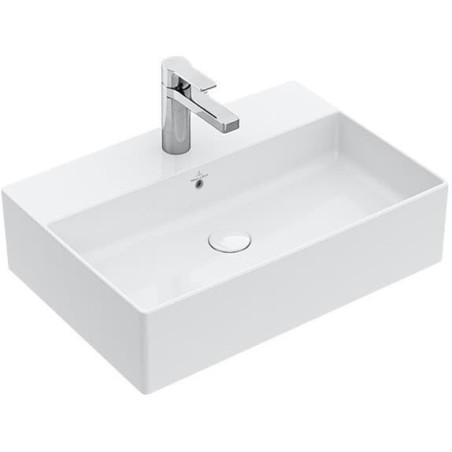 Umyvadlo na desku Villeroy & Boch Memento 2.0 60x42 cm Alpská bílá otvor pro baterii uprostřed 4A0760R1