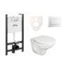 Cenově zvýhodněný závěsný WC set Jika do lehkých stěn / předstěnová montáž+ WC Fayans Neo SIKOJSJ1
