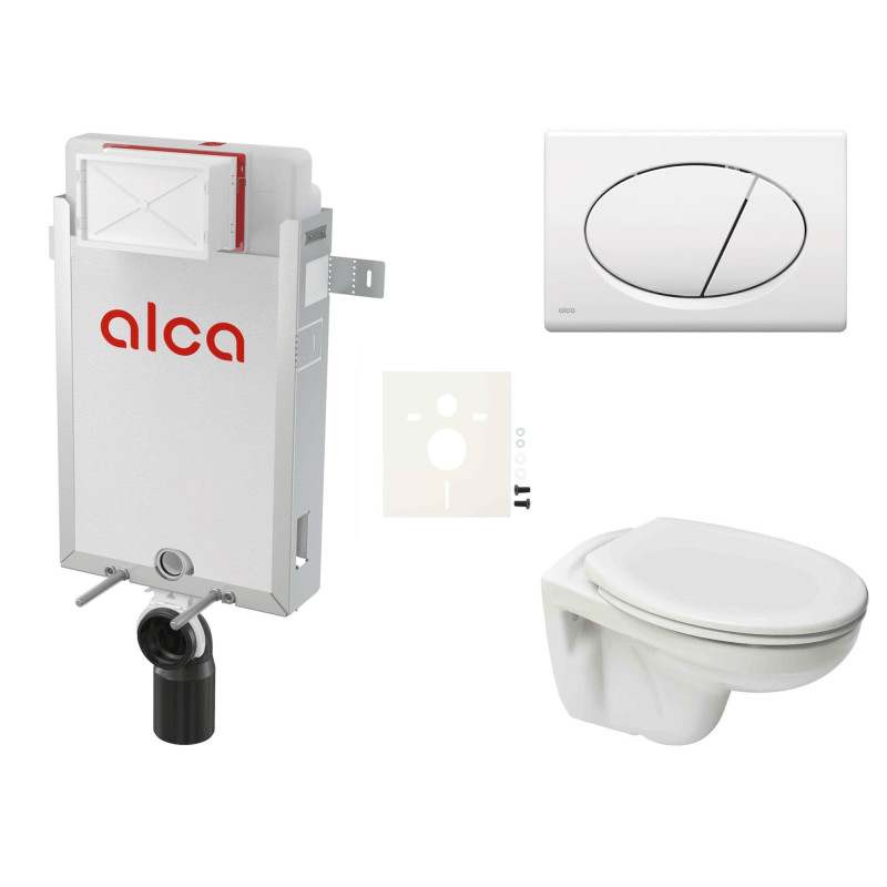 Cenově zvýhodněný závěsný WC set Alca k zazdění + WC S-Line S-line Pro SIKOAP1
